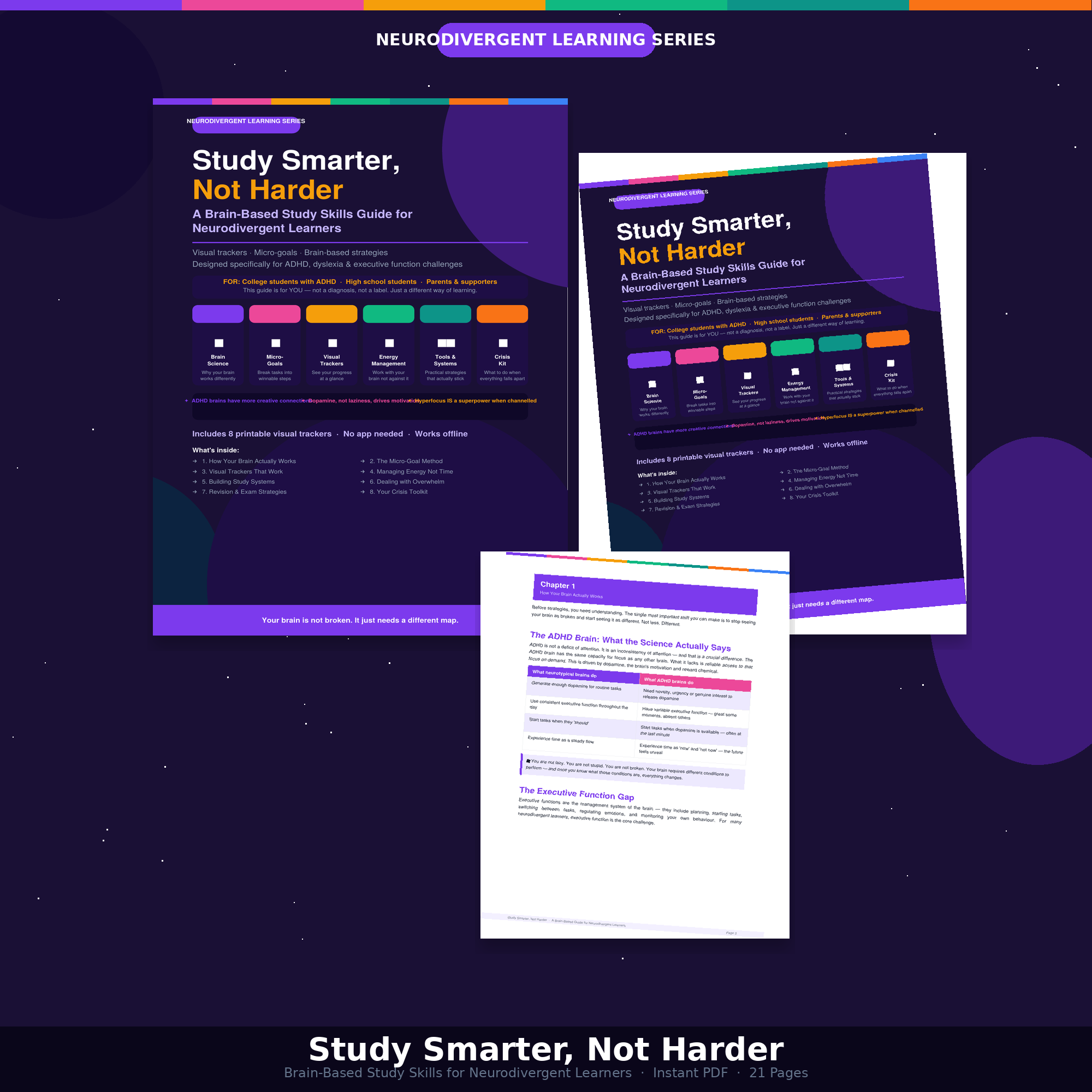 Study Smarter, Not Harder — Brain-Based Study Skills for Neurodivergent Learners PDF