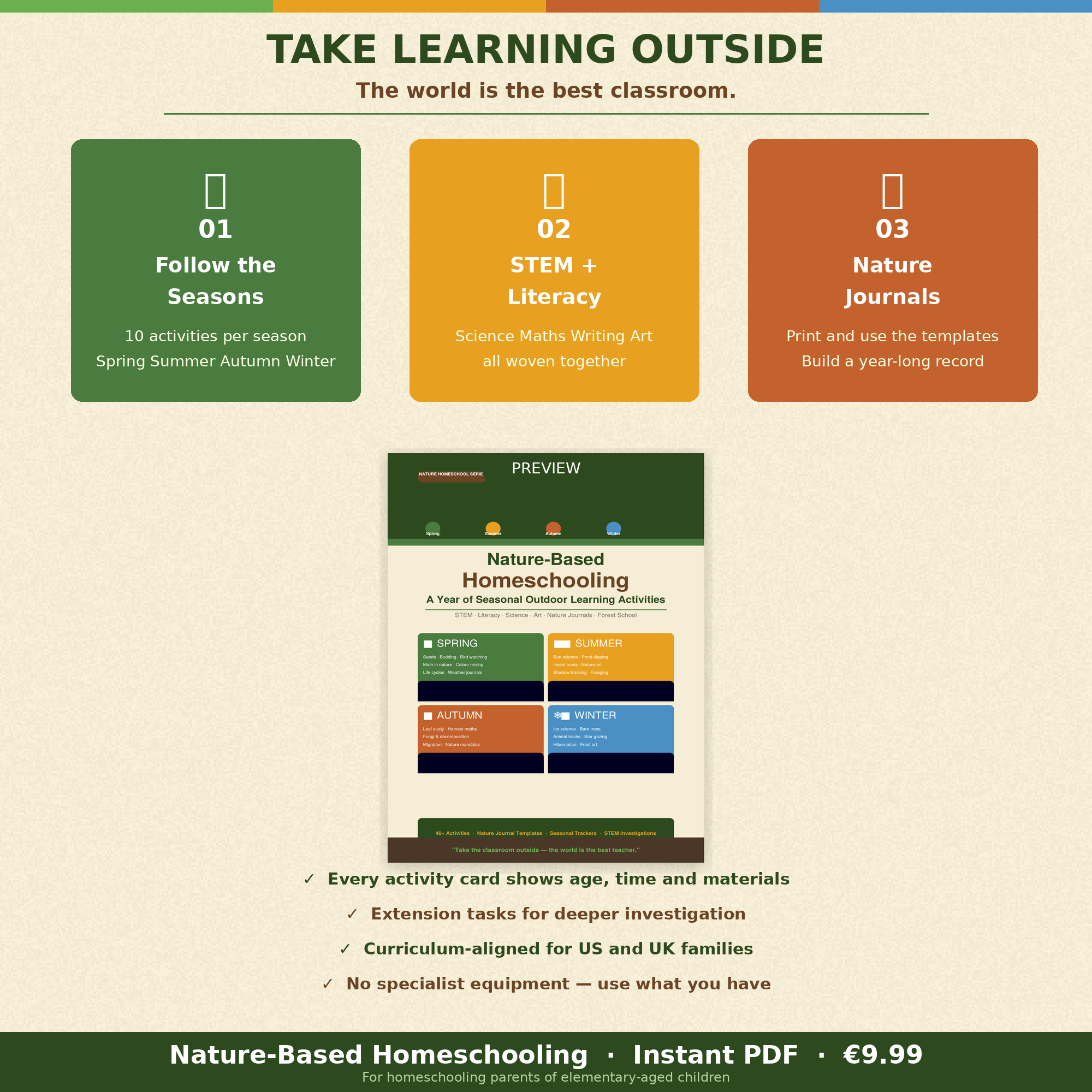 Nature-Based Homeschooling: A Year of Seasonal Outdoor Learning Activities PDF